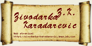 Živodarka Karadarević vizit kartica